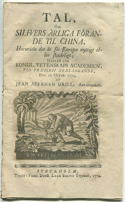 Tal, om silfvers årliga förande til China,…