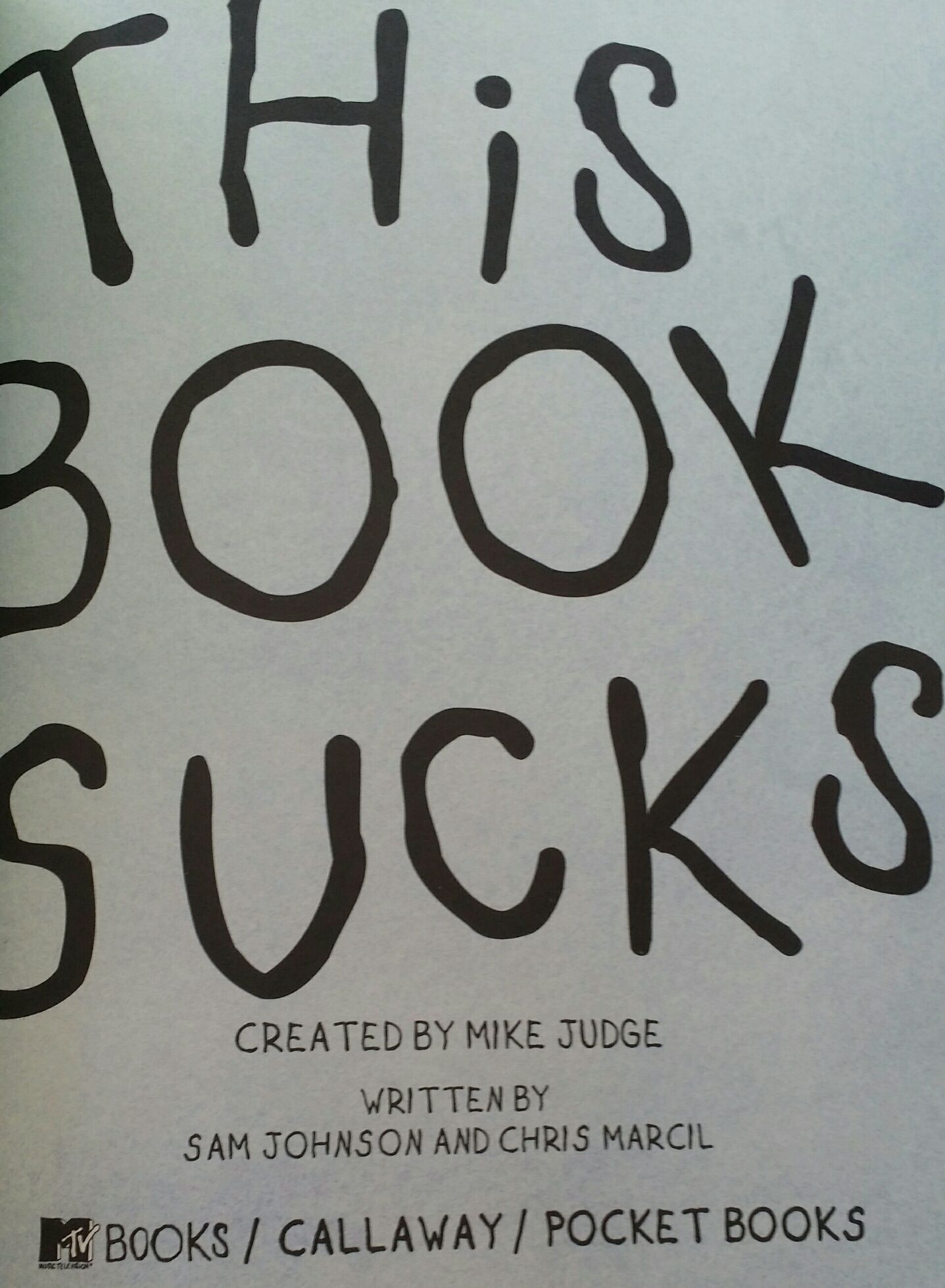 BEAVIS AND BUTT HEAD THIS BOOK SUCKS MTV'S (Mtv's Beavis and Butt