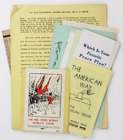 [Small Group of Circulars and Ephemera Published and Circulated by the National Council for the Prevention of War]