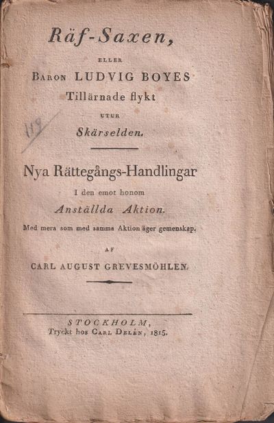 Räf-saxen, eller Baron Ludvig Boyes tillärnade…