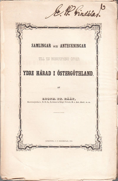 Samlingar och anteckningar till en beskrifning…