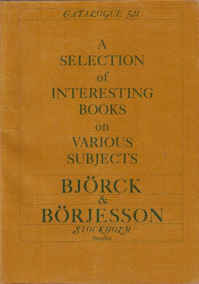 Katalog 521. A selection of interesting books on…