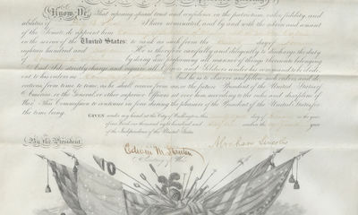 President Abraham Lincoln Appoints an Officer to the Commissary Department Who Would Later Serve as Aide-de-camp to General James Barnes at Gettysburg