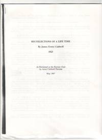 cover of Recollections of a Lifetime by James E. Caldwell As Reviewed At the Review Club by Anne Caldwell Parsons