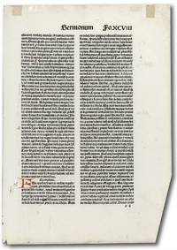 Incunable leaf Sermonum Fo.XCVIII