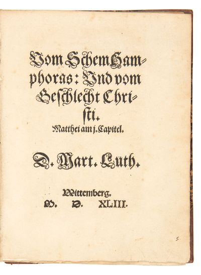 Vom Schem Hamphoras: Und vom Geschlecht Christi. Matthei am j. Capitel
