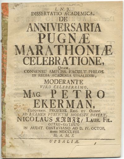 Dissertatio academica, de anniversaria pugnæ…