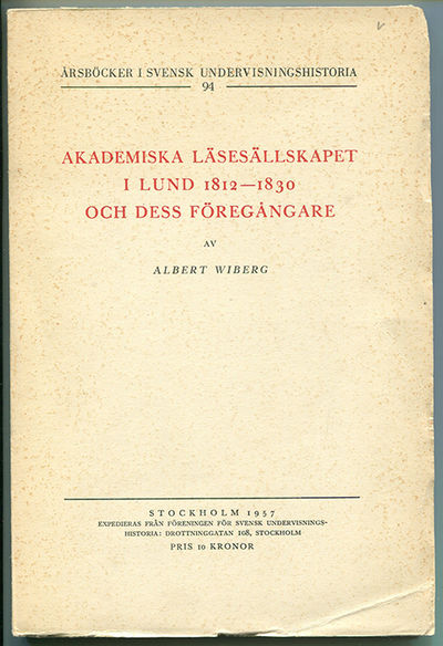 Akademiska läsesällskapet i Lund 1812–1830 och…