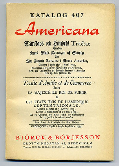 Björck & Börjesson. Katalog 407. Americana.…