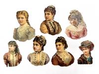7 Gild Enhanced Embossed Victorian Scraps of - Women of Means & Taste