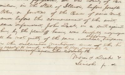 Attorney Abraham Lincoln Prepares a Pleading Informing the Court That His Client Has Already Been Acquitted of the Offense Alleged