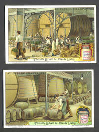 Set of 6 cards featuring wine & champagne making, for "Veritable Extrait de Viande Liebig"