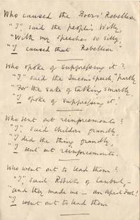 image of Wry humorous verses on the South African War, 1899-1902, unsigned,