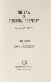 The Law Of Personal Property. Third Edition
