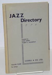 The directory; of recorded jazz and swing music (including gospel and blues records); volume three (E - Gordon)