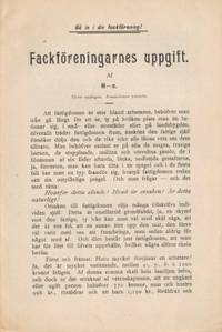 Fackföreningarnes uppgift.