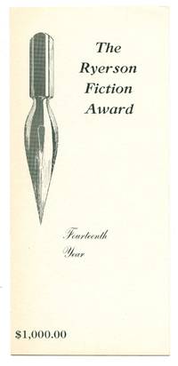 image of Promotional leaflet for The Ryerson Press Fiction Award