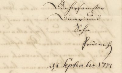 Future Frederick the Great, Here 9 Years Old, Writes His King Father, William I, King of Prussia, Hoping to Come Visit