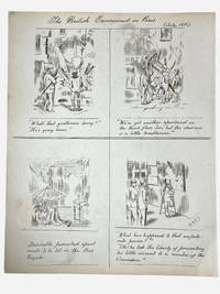 An amateur pen and ink sketch to do with the suppression of the Paris Commune, dated July 1871