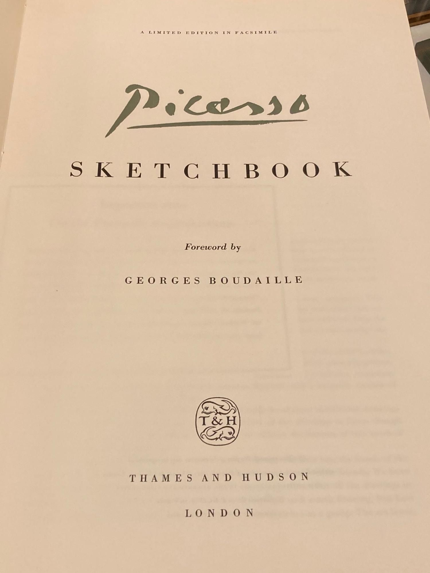 Picasso Sketchbook: a Limited Edition in Facsimile [cover