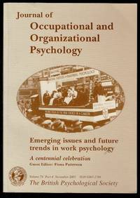 Journal of Occupational and Organizational Psychology Volume 74 Part 4