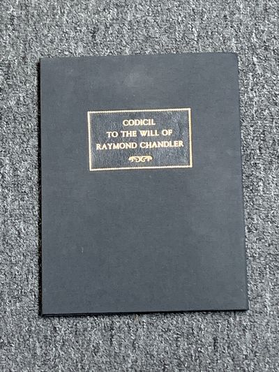 Original Codicil To The Will of Raymond Chandler