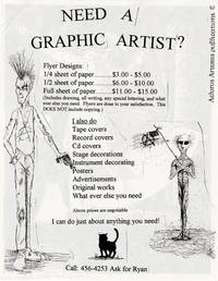 Need a Graphic Artist? (Original flyer advertising graphic design services, San Francisco, circa 1993)