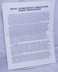 image of Have Anarchists Forgotten Their Principles