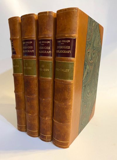 [INCUNABULA REFERENCE / SWEDEN]. Sveriges Bibliografi intill År 1600 (3 vols.) - TOGETHER WITH: Sveriges Bibliografi, 1600-Talet. Bidrag till en bibliografisk Förteckning (1 vol.)