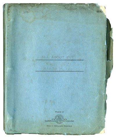 ALL ABOUT EVE (Mar 15, 1950) Final script by Joseph Mankiewicz