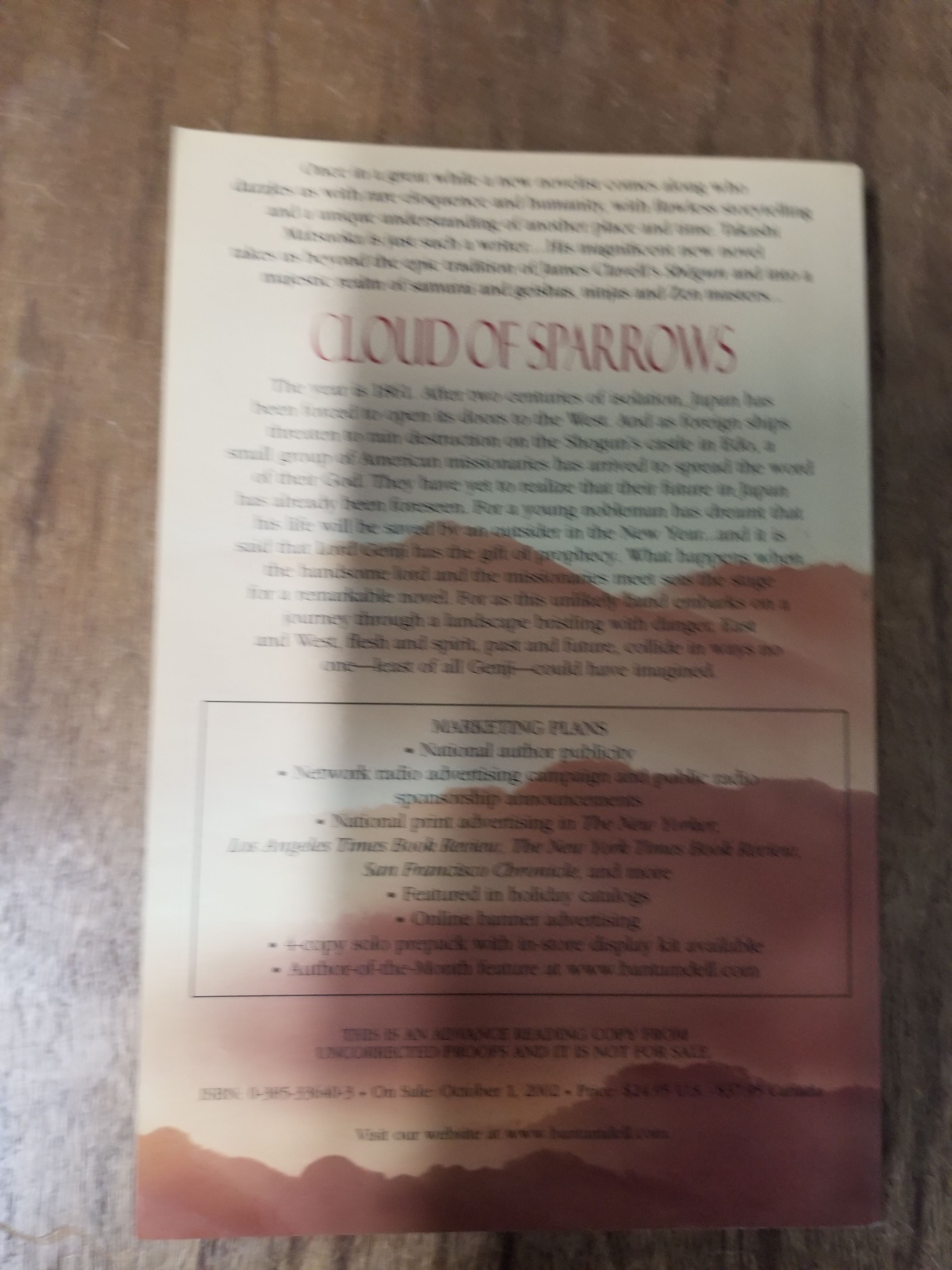 Cloud Of Sparrows By Takashi Matsuoka Paperback 02 From E Campbell Sku 1016