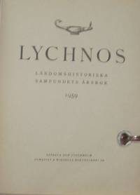 Lychnos 1959. Lärdomshistoriska samfundets årsbok.