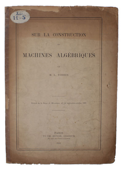 Sur la constuction des machines algébriques.…