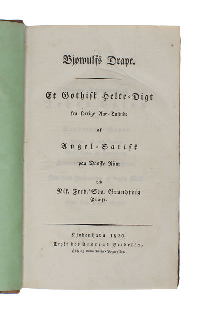 Bjowulfs Drape. Et Gothisk Helte=Digt fra forrige…