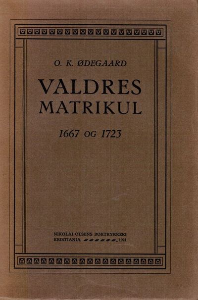 Valdres matrikul 1667 og 1723.