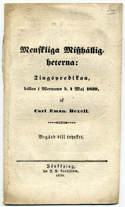 Menskliga misshälligheterna: tingspredikan,…