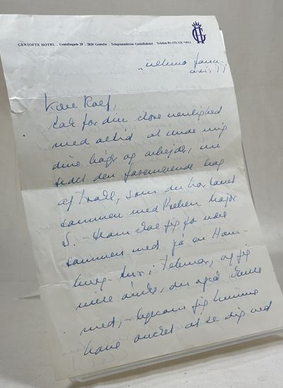 Originalt håndskrevet og signeret brev.