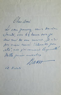 Autograph Letter, Signed. To Edwin Evans