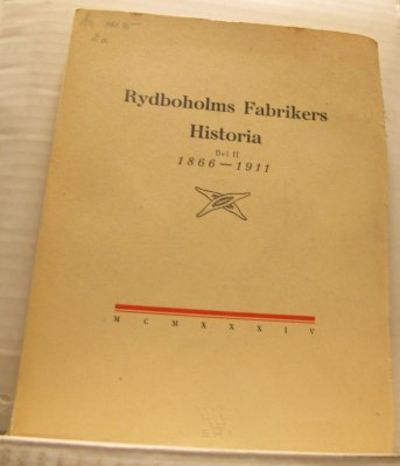 Rydboholms fabrikers historia. Del II 1866-1911.
