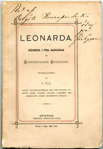 Leonarda. Skådespel i fyra handlingar.…