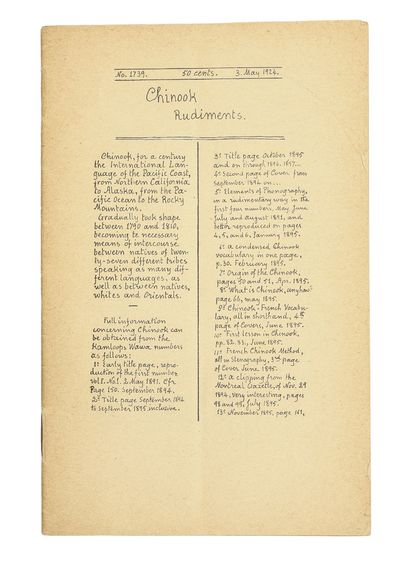 : 3 May, 1924. First edition. Hardcover. Fine. Old vertical fold, slightly browned. Very good. A sca...