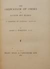 THE DEDICATION OF BOOKS TO PATRON AND FRIEND: A CHAPTER IN LITERARY