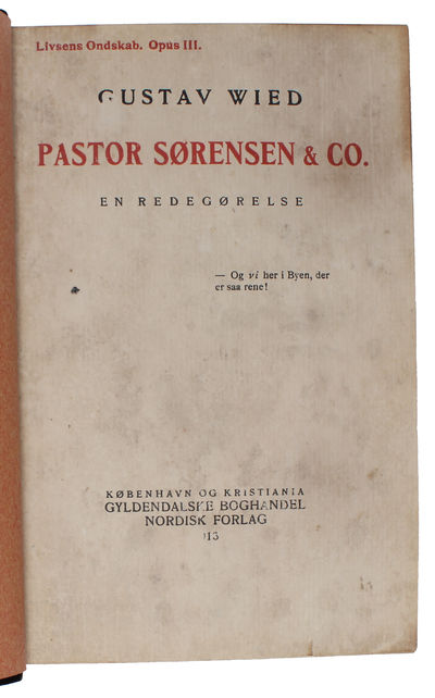 Pastor Sørensen & Co. En Redegørelse. - [DEDIKATIONSEKSEMPLAR.] (photo 2)