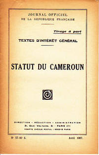 Journal Officiel De La Republique Francaise. Tirage a Part - Textes D'Interet General....