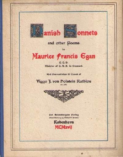 Danish Sonnets and other Poems. Med oversættelser…