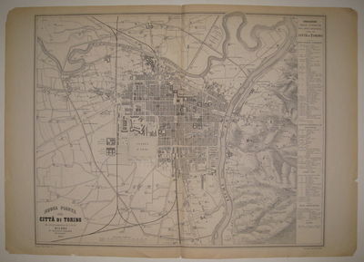 Milan, 1869. unbound. very good. Town plan. Uncolored engraving. Image measures 21.25