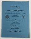 Souvenir Program 55th Annual Communication Most Worshipful Hiram of Tyre Grand Lodge A.F. & A.M., Inc. [cover title]