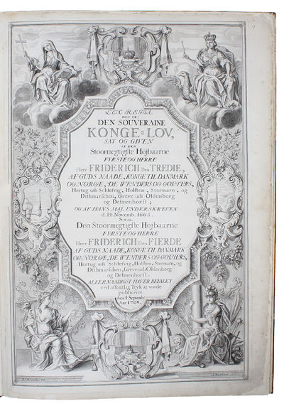 Lex Regia Det er: Den Souveraine Konge=Lov, sat og given af den Stormegtigste Höibaarne Fyrste og Herre Herr Fridrich Den tredie...og Hans Maj. underskreven d. 14. Novemb. 1665. Som...Friderich den Fierde...Allernaadigst haver befalet ved offentlig Tr... - [DANISH BOOK PRODUCTION AT ITS PEAK] (photo 2)