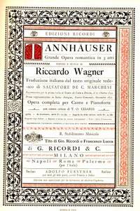 Tannhauser Grande opera romantica in 3 atti