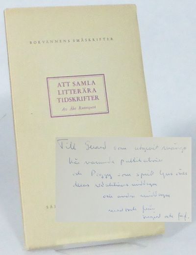 Att samla litterära tidskrifter, 1920-51.